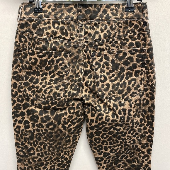 NWT Express Ankle Legging High Rise Denim Jeans Leopard Print 0L - Picture 5 of 16